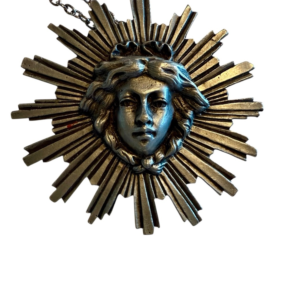 Artesian Made “Sun King" / Louis XIV Symbol Necklace with Signed Makers Mark - Picture 3 of 4